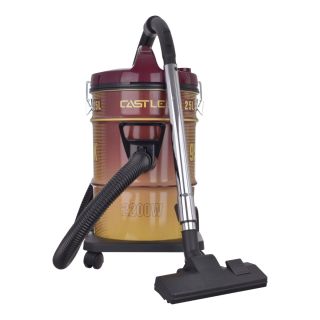 مكنسة برميلية، 25 لتر، 2200 وات، تنظيف جاف، DVC2225 - احمر اسود