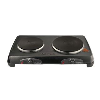 بوتاجاز مسطح كهربائي، 2 عين، 2500 وات، EC1020D - اسود