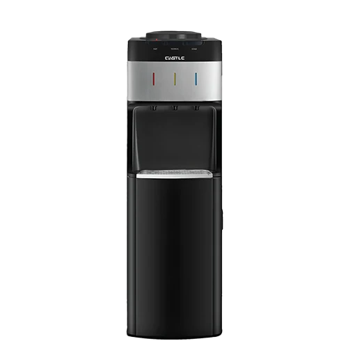 مبرد مياه، 3 حنفية، 500 وات، مزود بثلاجة، WD3040RB - اسود فضي